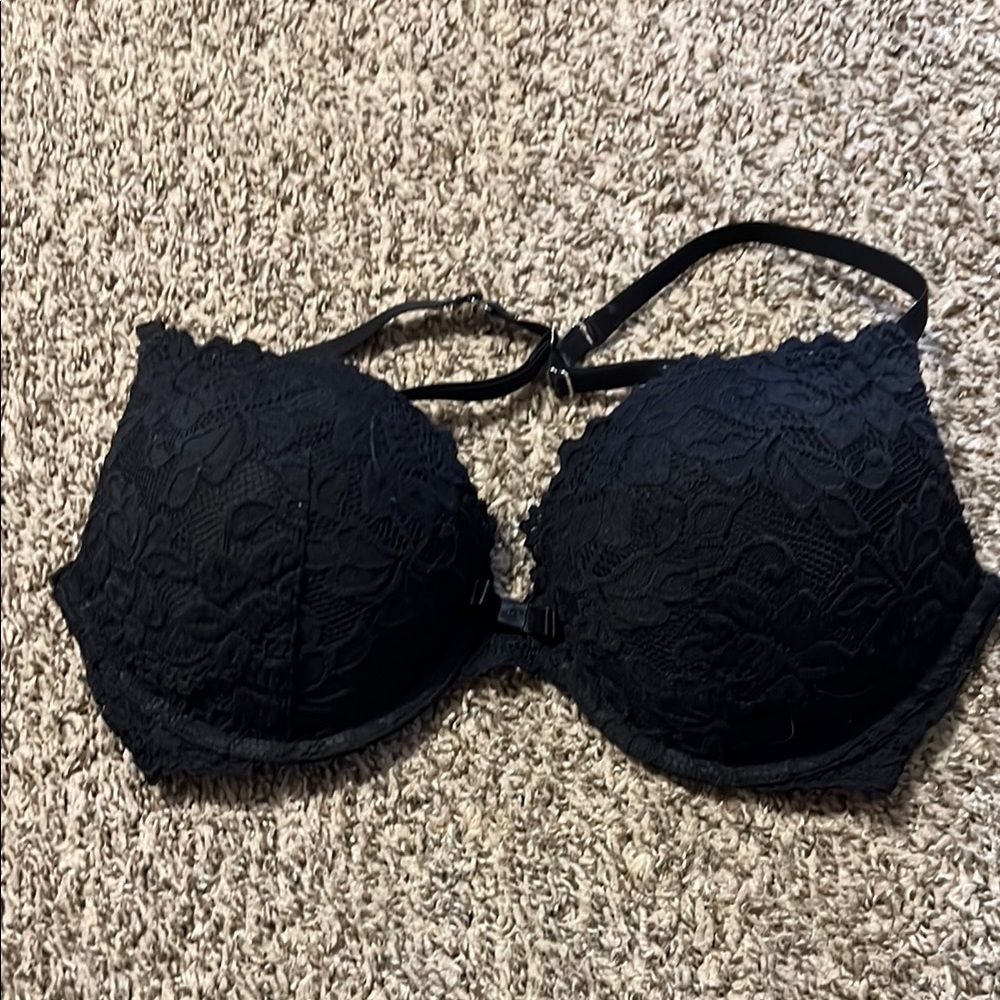 32d black lace push up bra by Fredrick’s of hollywood